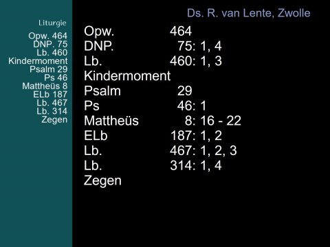 Kerkdienst van 06-07-2025 (09:30) - Preek (Voorganger: Ds. R. van Lente van Zwolle)